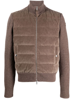 

Padded-panel knitted jacket, Moncler Padded-panel knitted jacket