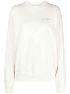 

Logo-print cotton sweatshirt, Sporty & Rich Logo-print cotton sweatshirt