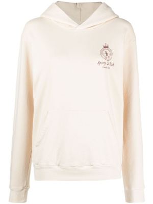 

Logo-print cotton hoodie, Sporty & Rich Logo-print cotton hoodie