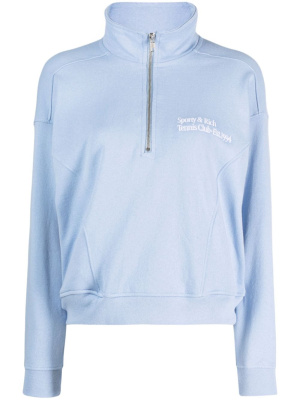 

Slogan-print cotton sweatshirt, Sporty & Rich Slogan-print cotton sweatshirt