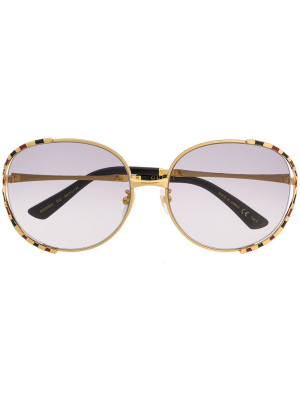 

Round-frame striped sunglasses, Gucci Eyewear Round-frame striped sunglasses