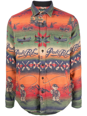 

Long-sleeve jacquard overshirt, Polo Ralph Lauren Long-sleeve jacquard overshirt