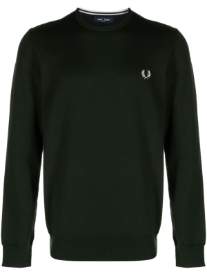 

Logo-embroidered crew-neck jumper, Fred Perry Logo-embroidered crew-neck jumper