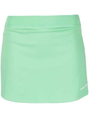 

Logo-print elasticated-waistband miniskirt, Sporty & Rich Logo-print elasticated-waistband miniskirt