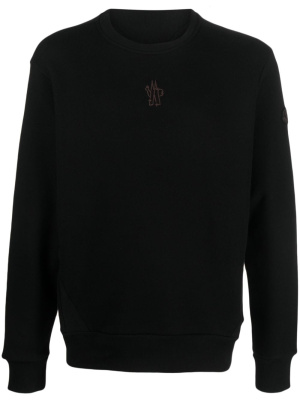 

Logo-embroidered cotton sweatshirt, Moncler Logo-embroidered cotton sweatshirt