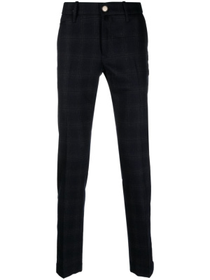 

Plaid-check wool-blend tapered trousers, Jacob Cohën Plaid-check wool-blend tapered trousers