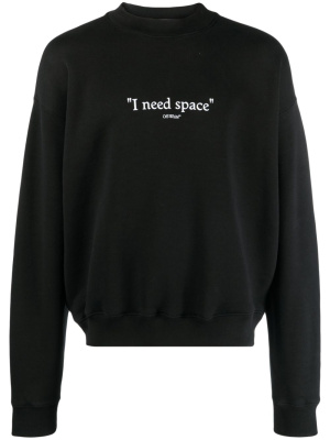 

Slogan-print cotton crew-neck sweatshirt, Off-White Slogan-print cotton crew-neck sweatshirt