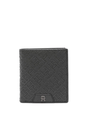 

Embossed-monogram leather wallet, Tommy Hilfiger Embossed-monogram leather wallet