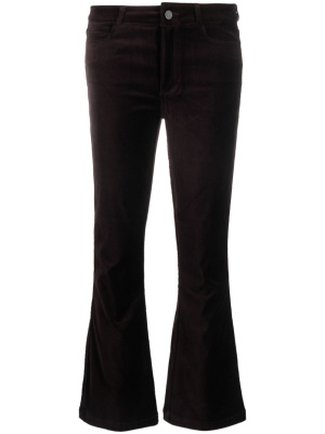 

Logo-patch cotton-blend trousers, PAIGE Logo-patch cotton-blend trousers