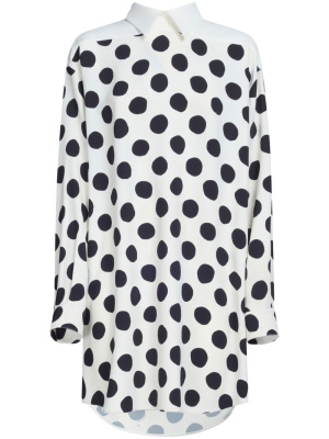 

Polka dot-print long-sleeve dress, Marni Polka dot-print long-sleeve dress