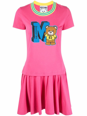 

Logo-embroidered T-shirt dress, Moschino Logo-embroidered T-shirt dress