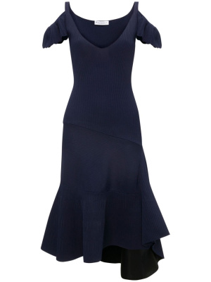 

Cold-shoulder ruffled dress, JW Anderson Cold-shoulder ruffled dress