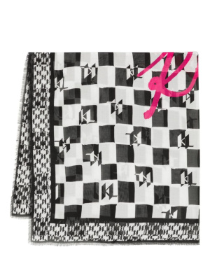 

K/Signature checked scarf, Karl Lagerfeld K/Signature checked scarf