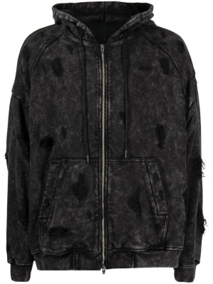 

Embroidered-motif zip-up hoodie, Juun.J Embroidered-motif zip-up hoodie