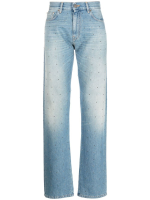 

Washed cotton straight-leg jeans, Versace Washed cotton straight-leg jeans