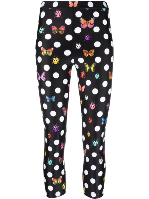 

Graphic-print cropped leggings, Versace Graphic-print cropped leggings