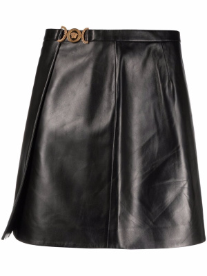 

Medusa wrap-effect mini skirt, Versace Medusa wrap-effect mini skirt