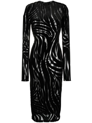 

Zebra-pattern midi dress, Versace Zebra-pattern midi dress