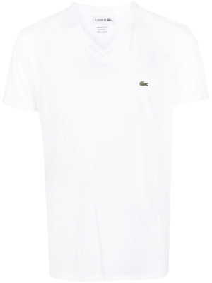 

Logo-patch V-neck cotton T-shirt, Lacoste Logo-patch V-neck cotton T-shirt