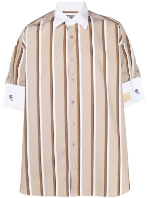 

Oversize stripe-print shirt, Raf Simons Oversize stripe-print shirt