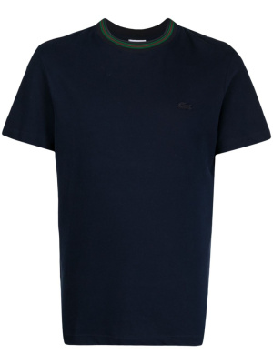 

Logo-patch striped-collar T-shirt, Lacoste Logo-patch striped-collar T-shirt