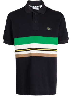 

French Made striped cotton polo shirt, Lacoste French Made striped cotton polo shirt