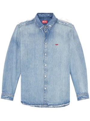 

D-Simply logo-patch denim shirt, Diesel D-Simply logo-patch denim shirt