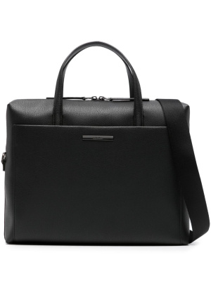 

Logo-plaque faux-leather laptop bag, Calvin Klein Logo-plaque faux-leather laptop bag