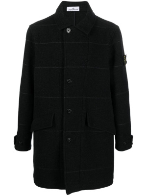 

Striped single-breasted coat, Stone Island Striped single-breasted coat