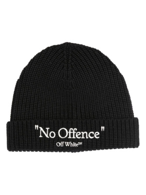 

Logo-embroidered knitted beanie, Off-White Logo-embroidered knitted beanie