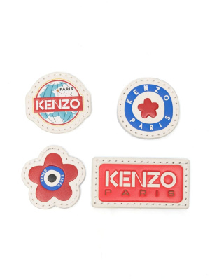 

Logo-print leather patches, Kenzo Logo-print leather patches