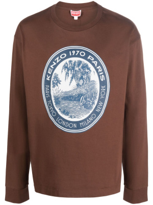 

Graphic-print long-sleeve T-shirt, Kenzo Graphic-print long-sleeve T-shirt