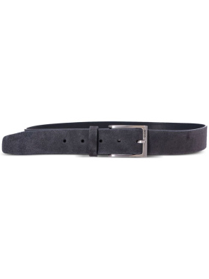 

Logo-engraved buckle suede belt, BOSS Logo-engraved buckle suede belt