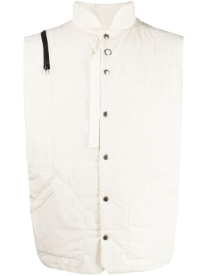 

Zip-detail padded gilet jacket, Takahiromiyashita The Soloist Zip-detail padded gilet jacket