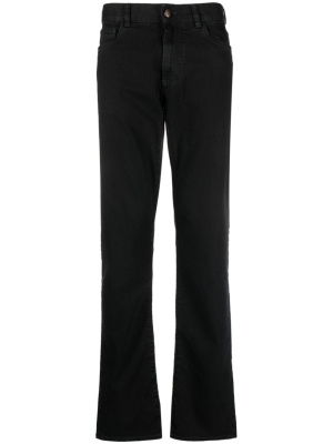 

Logo-patch slim-fit trousers, Canali Logo-patch slim-fit trousers