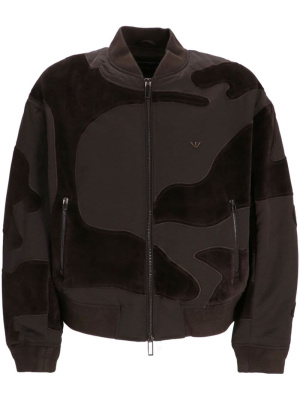 

Logo-embroidered camouflage bomber jacket, Emporio Armani Logo-embroidered camouflage bomber jacket