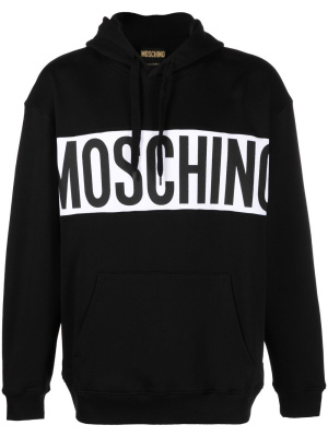 

Logo-print cotton hoodie, Moschino Logo-print cotton hoodie