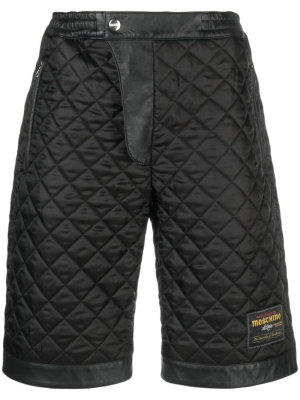 

Logo-patch diamond-quilted shorts, Moschino Logo-patch diamond-quilted shorts