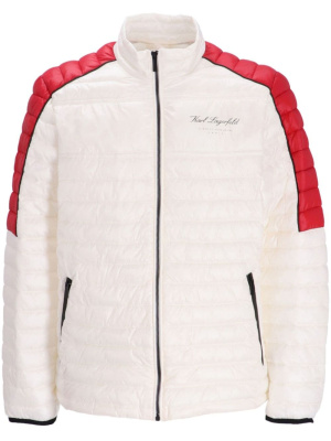 

Logo-print panelled padded jacket, Karl Lagerfeld Logo-print panelled padded jacket