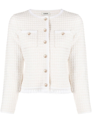 

Fringed-edge tweed jacket, SANDRO Fringed-edge tweed jacket