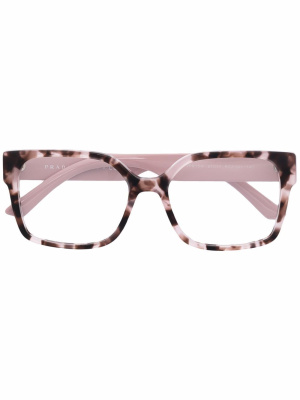 

Tortoiseshell-effect square-frame glasses, Prada Eyewear Tortoiseshell-effect square-frame glasses