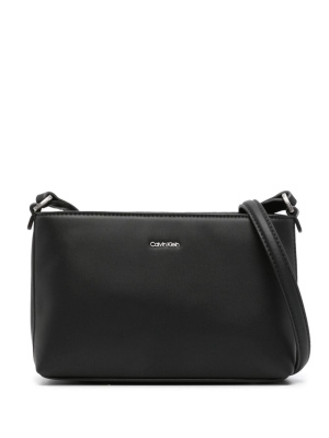 

Logo-lettering faux-leather crossbody bag, Calvin Klein Logo-lettering faux-leather crossbody bag