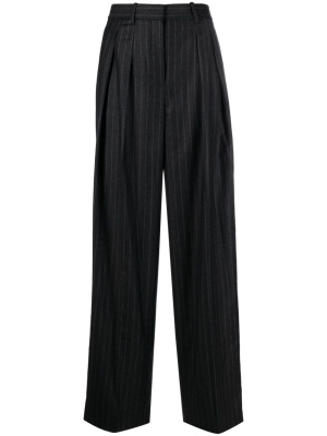 

Pinstripe wide-leg wool trousers, Theory Pinstripe wide-leg wool trousers