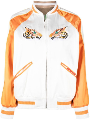 

France Japan embroidered reversible bomber jacket, Kenzo France Japan embroidered reversible bomber jacket
