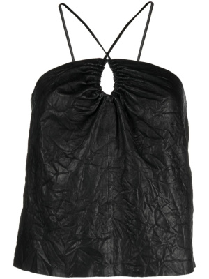 

Cidonie crinkled leather top, Zadig&Voltaire Cidonie crinkled leather top