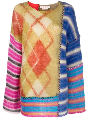 

Patchwork knitted jumper, Marni Patchwork knitted jumper