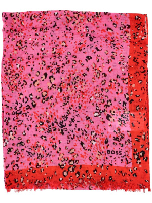 

Leopard-pattern jacquard scarf, BOSS Leopard-pattern jacquard scarf
