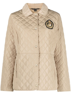 

Logo-patch diamond-quilted jacket, Lauren Ralph Lauren Logo-patch diamond-quilted jacket