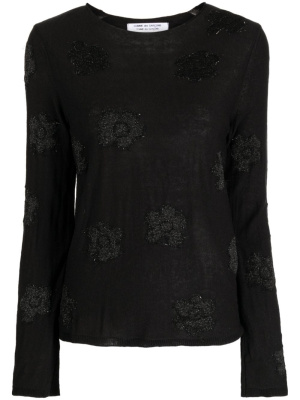 

Floral-motif knitted top, Comme Des Garçons Comme Des Garçons Floral-motif knitted top