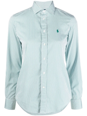 

Embroidered-logo striped shirt, Polo Ralph Lauren Embroidered-logo striped shirt